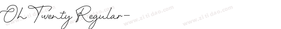 Oh Twenty Regular字体转换